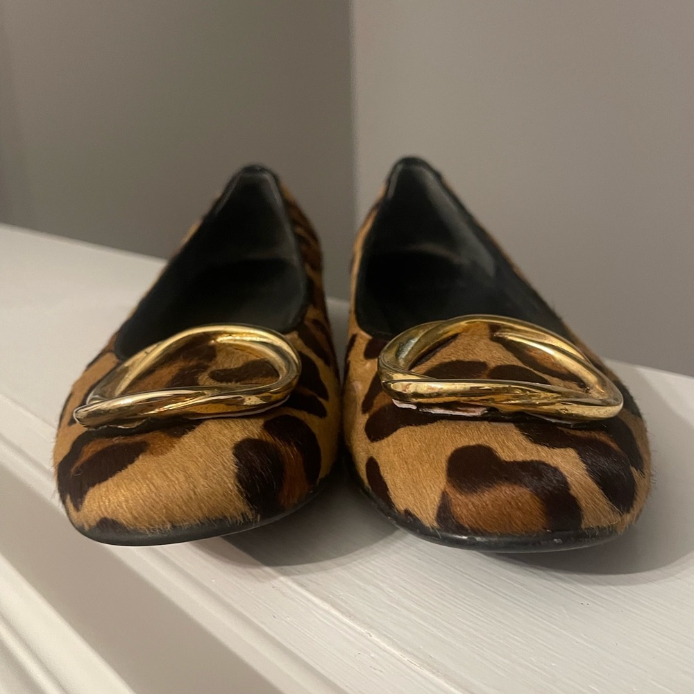 Stuart Weitzman Pony Hair Animal Print Shoes size 6 - Picture 7 of 9